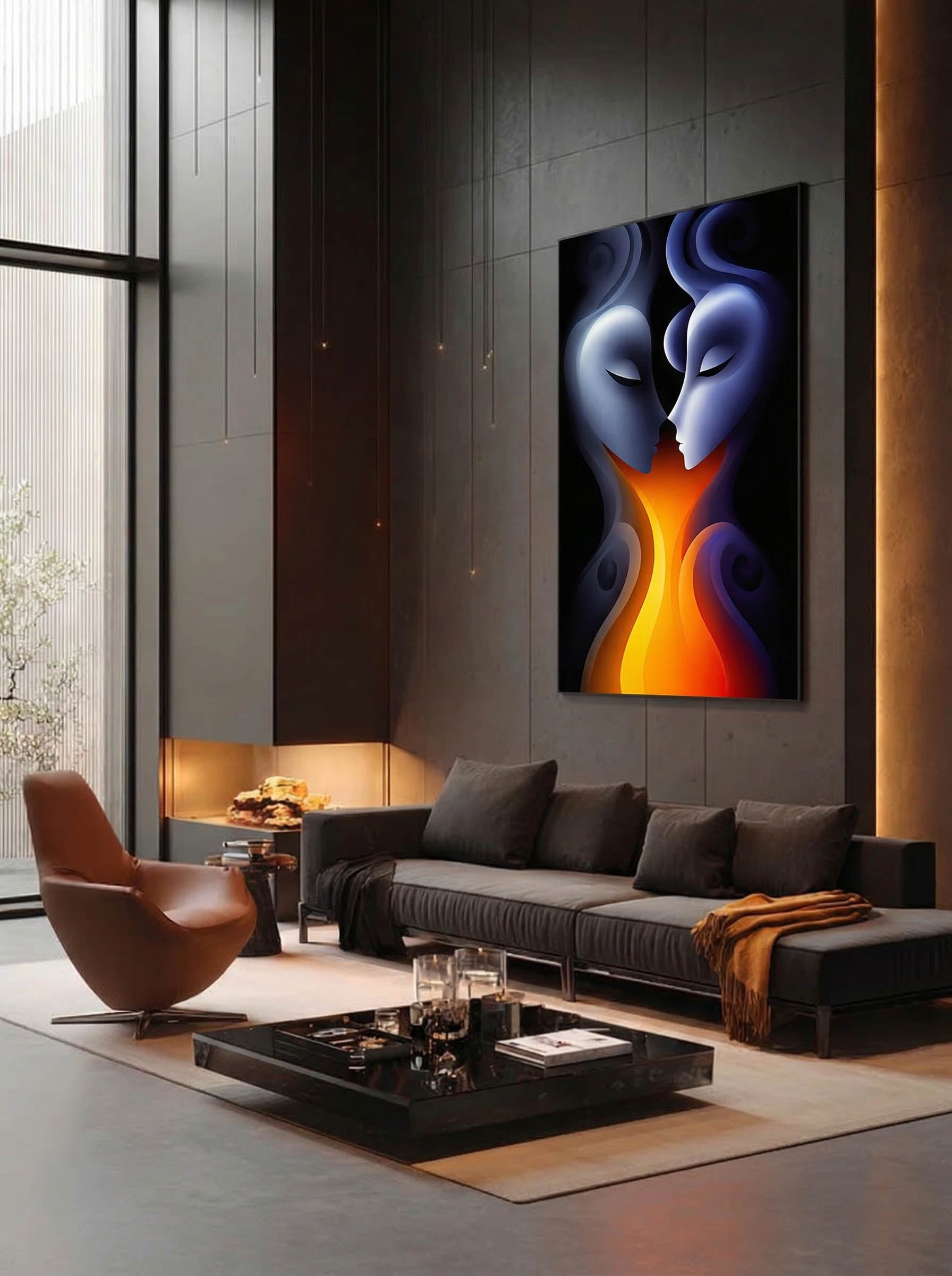 Molten Mind – Surreal Teal Sculptural Wall Art 525