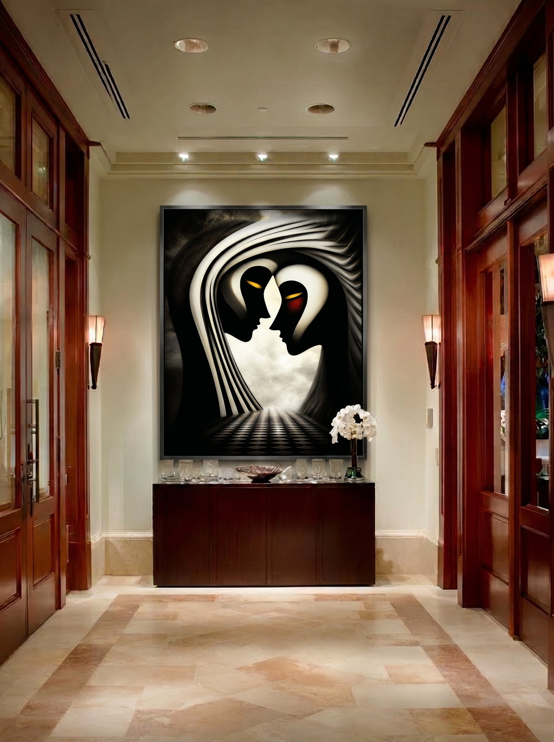 Eternal Echo – Surreal Dreamlike Silhouette Wall Art 526