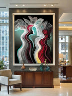 Luminous Echoes – Surreal Trio Silhouette Wall Art 527