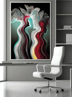 Luminous Echoes – Surreal Trio Silhouette Wall Art 527