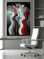 Luminous Echoes – Surreal Trio Silhouette Wall Art 527