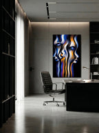 Divergent Vision – Surreal Blue Orange Portrait Wall Art 528