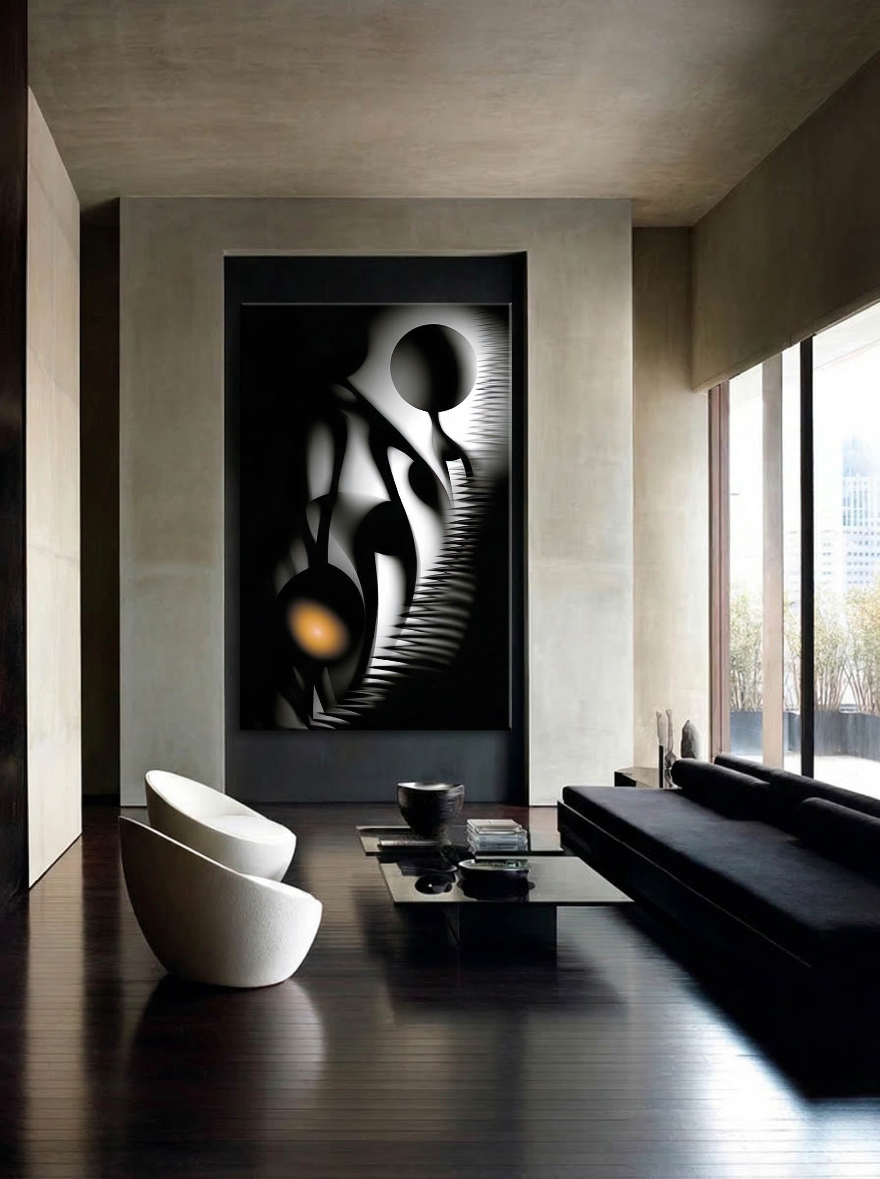 Spherical Harmony – Surreal Minimalist Geometric Wall Art 530 Secondary image
