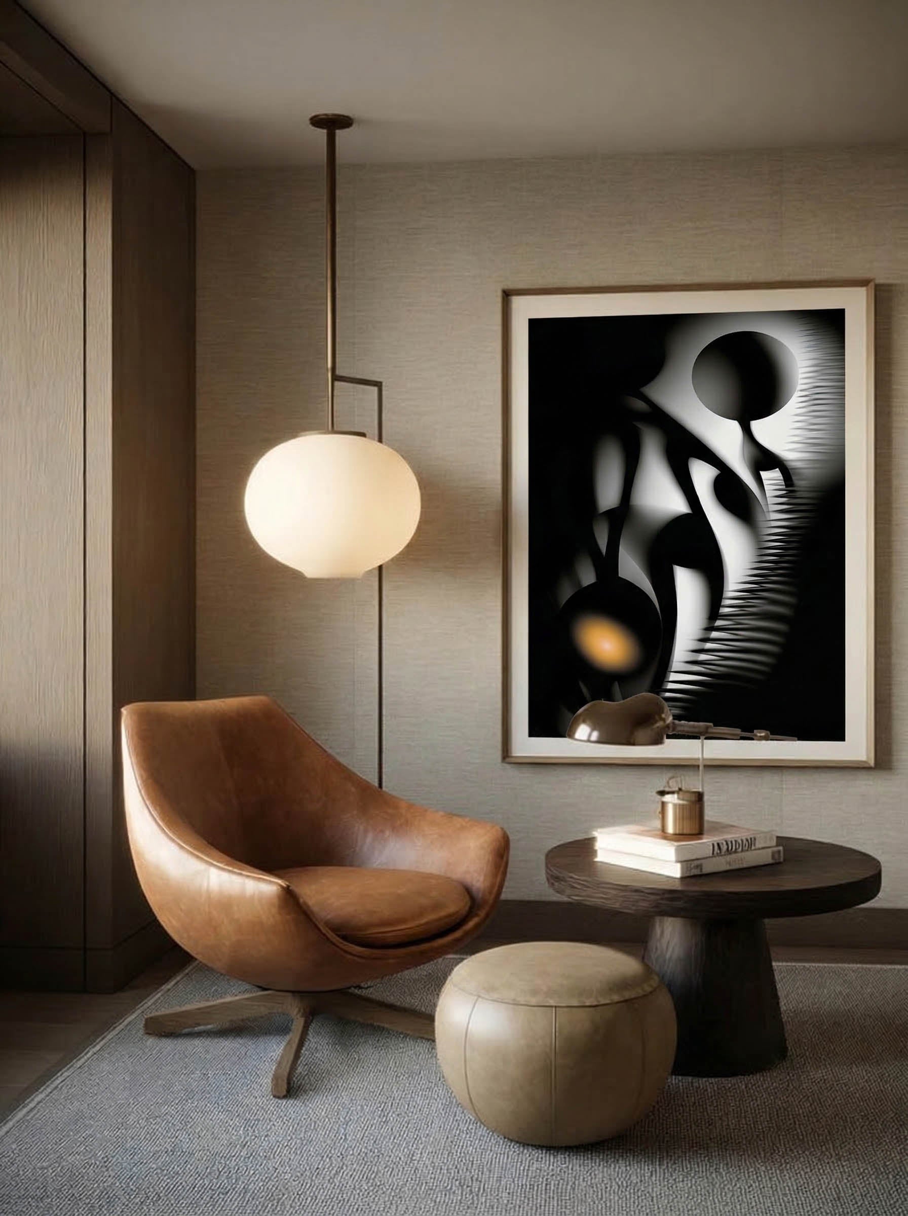 Spherical Harmony – Surreal Minimalist Geometric Wall Art 530