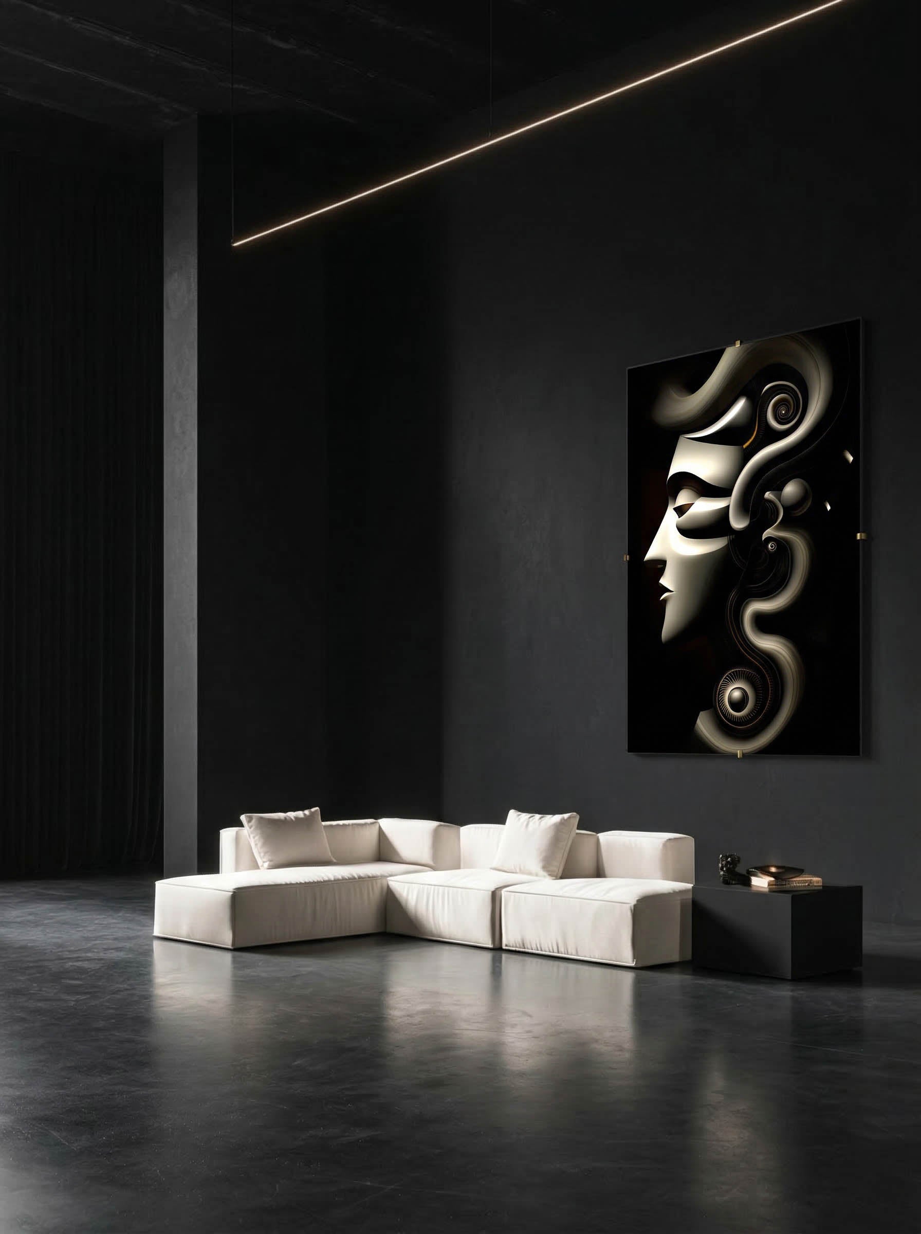 Mechanical Muse – Surreal Sculptural Portrait Wall Art 531 Secondary image