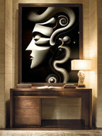 Mechanical Muse – Surreal Sculptural Portrait Wall Art 531