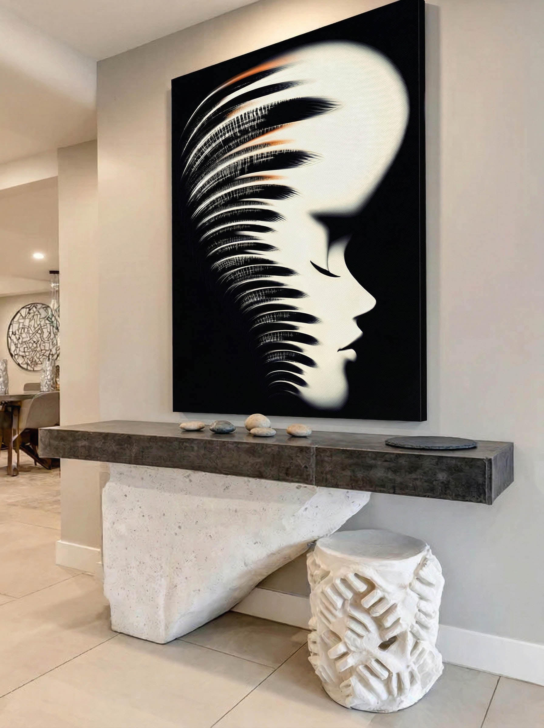 Luminous Frequency – Surreal Ethereal Portrait Wall Art 532