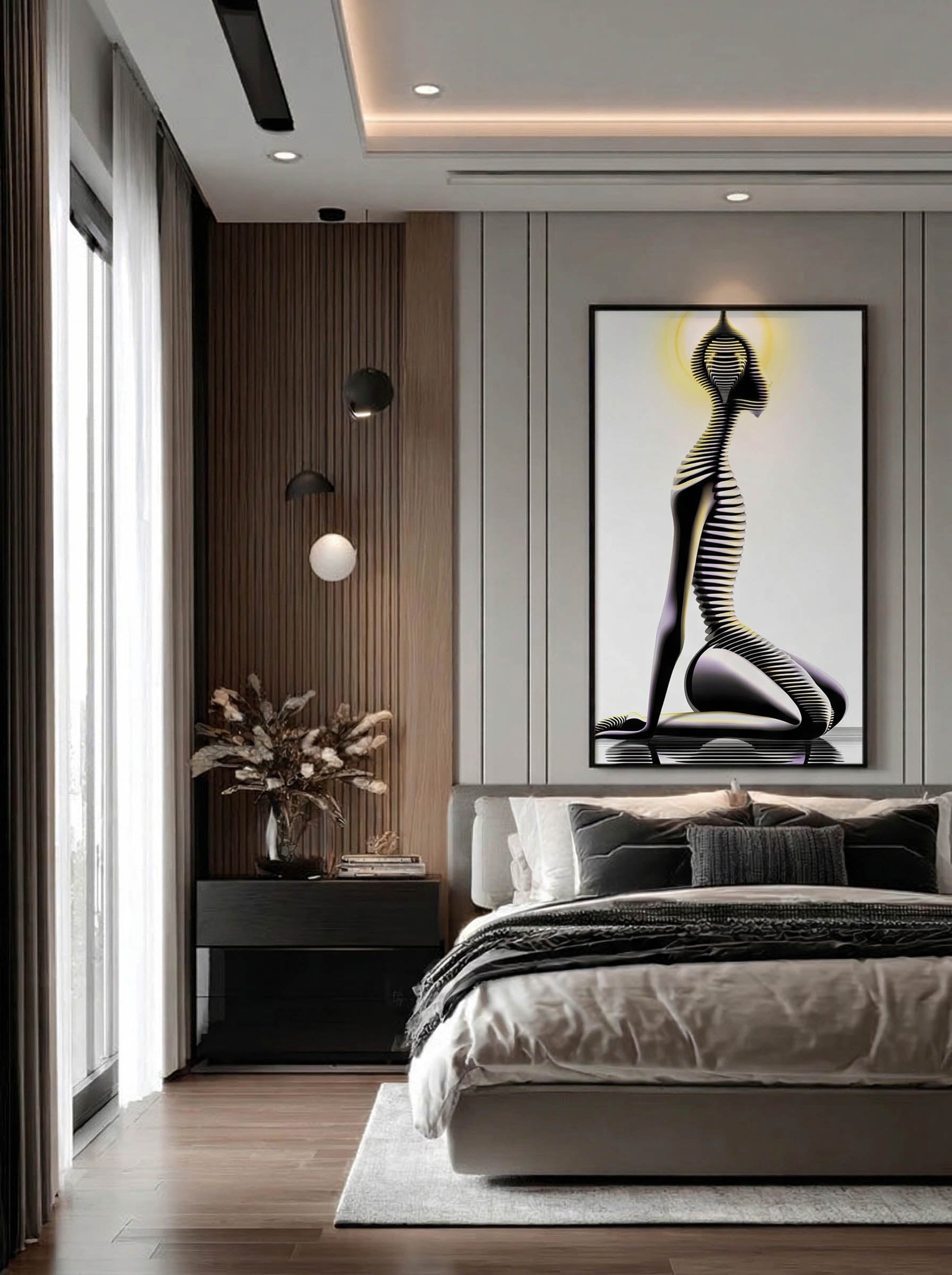 Solar Devotion – Surreal Minimalist Spiritual Wall Art 533