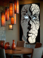 Divided Reflection – Surreal Fractured Duality Wall Art 539