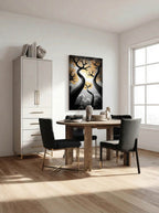 Golden Ascent – Surreal Autumn Forest Wall Art 541