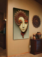 Pebbled Mask – Surreal Sculptural Mask Wall Art 546