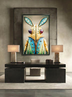 Jeweled Sentinel – Surreal Mosaic Portrait Wall Art 553