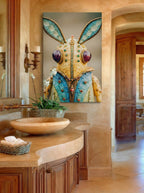 Jeweled Sentinel – Surreal Mosaic Portrait Wall Art 553
