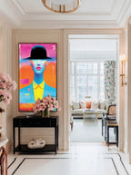 Vivid Anonymity – Surreal Neon Portrait Wall Art 555