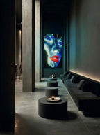 Luminous Dream – Surreal Indigo Portrait Wall Art 558