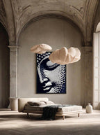 Echoes of Silence – Surreal Stipple Portrait Wall Art 559