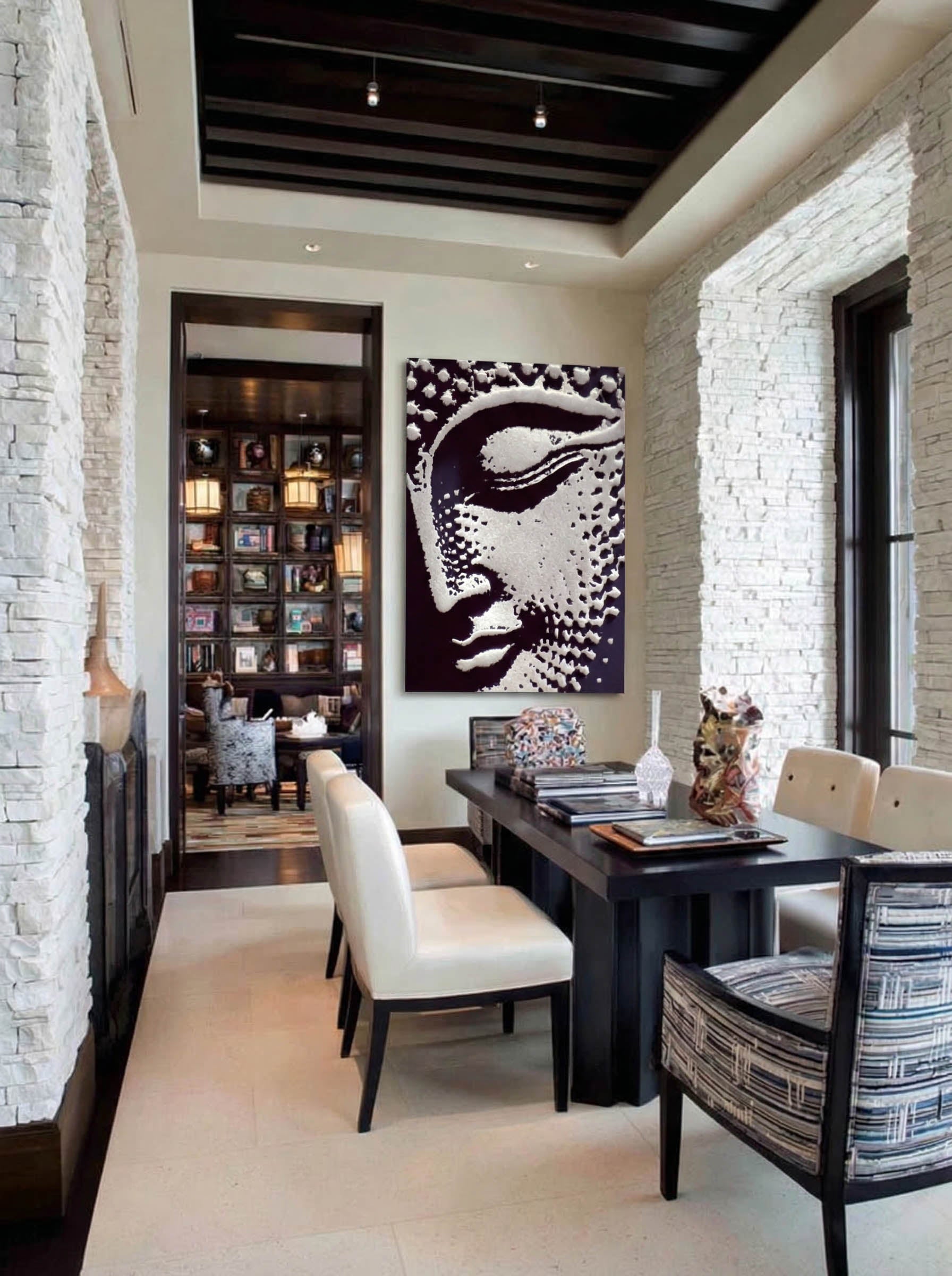 Echoes of Silence – Surreal Stipple Portrait Wall Art 559