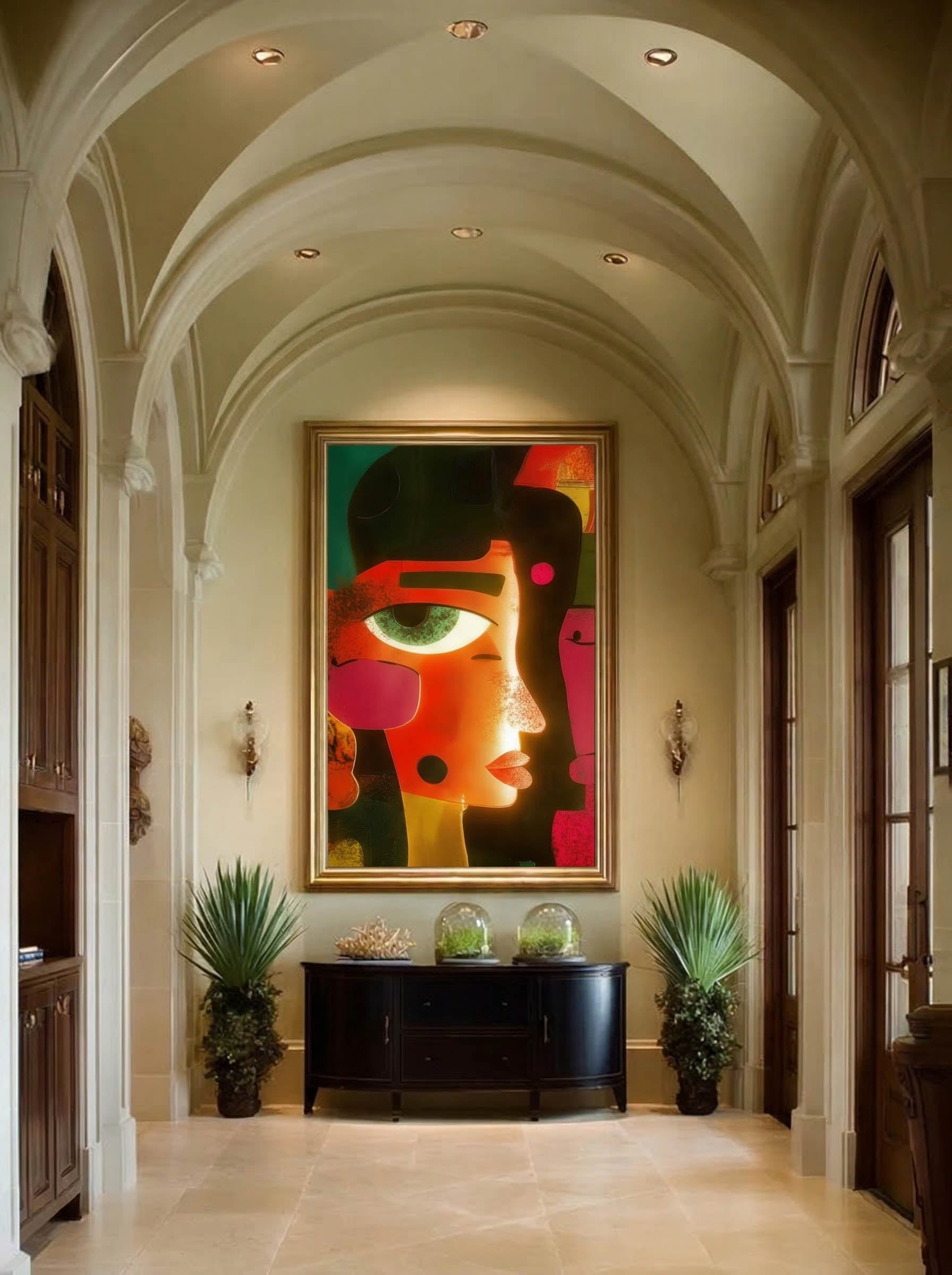 Radiant Muse – Surreal Psychedelic Pop Portrait Wall Art 561
