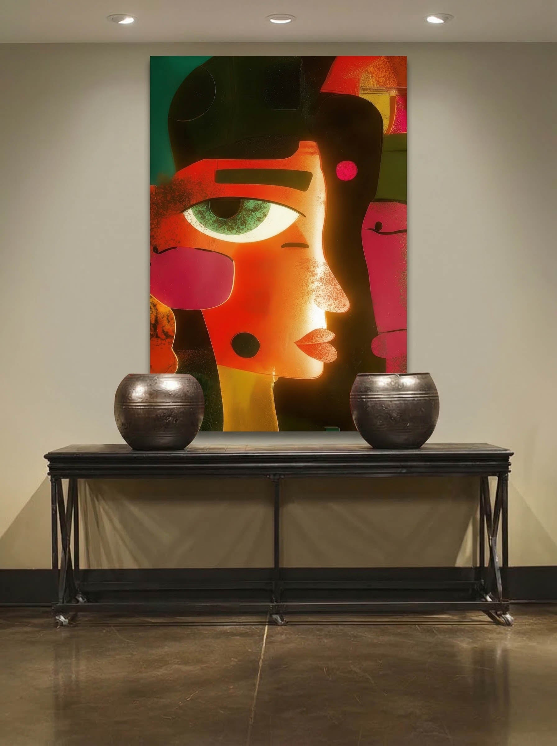 Radiant Muse – Surreal Psychedelic Pop Portrait Wall Art 561