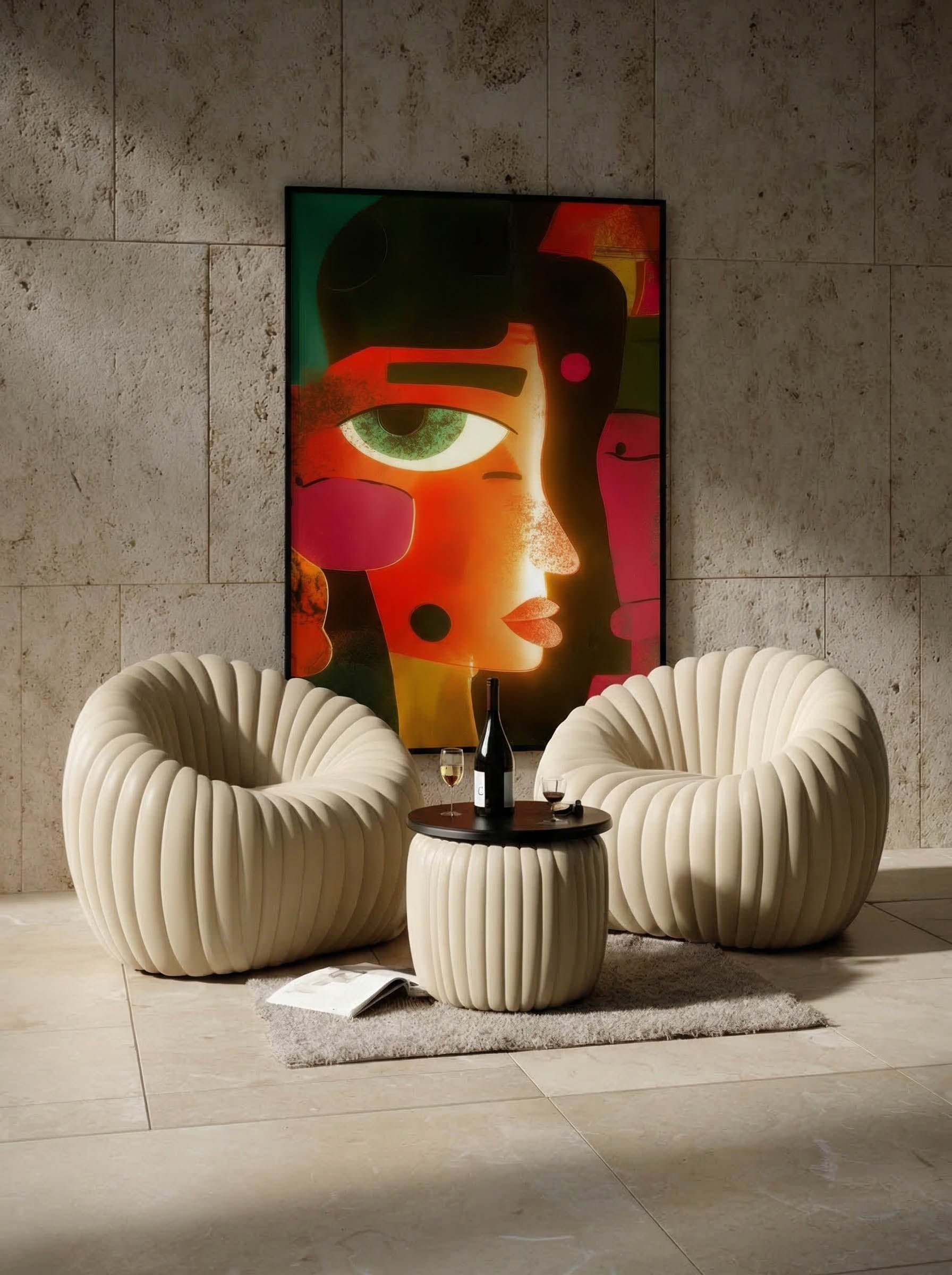 Radiant Muse – Surreal Psychedelic Pop Portrait Wall Art 561