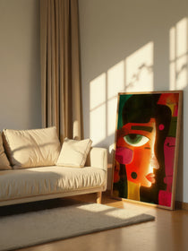 Glowing Cubist Portrait 561