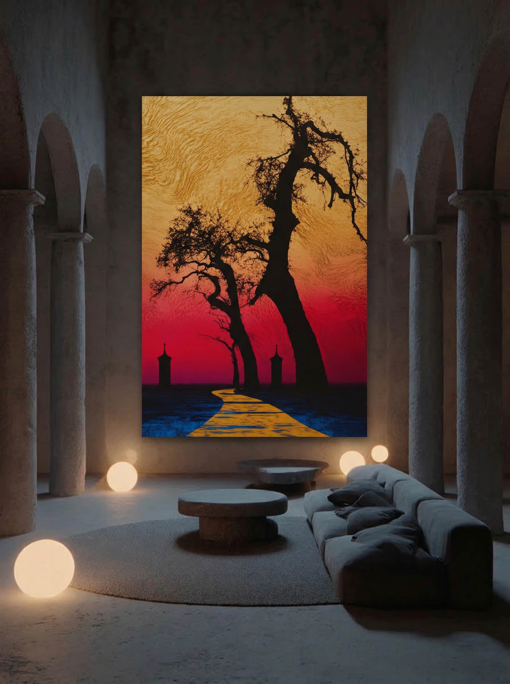 Sunset Passage – Surreal Landscape Journey Wall Art 564 Secondary image