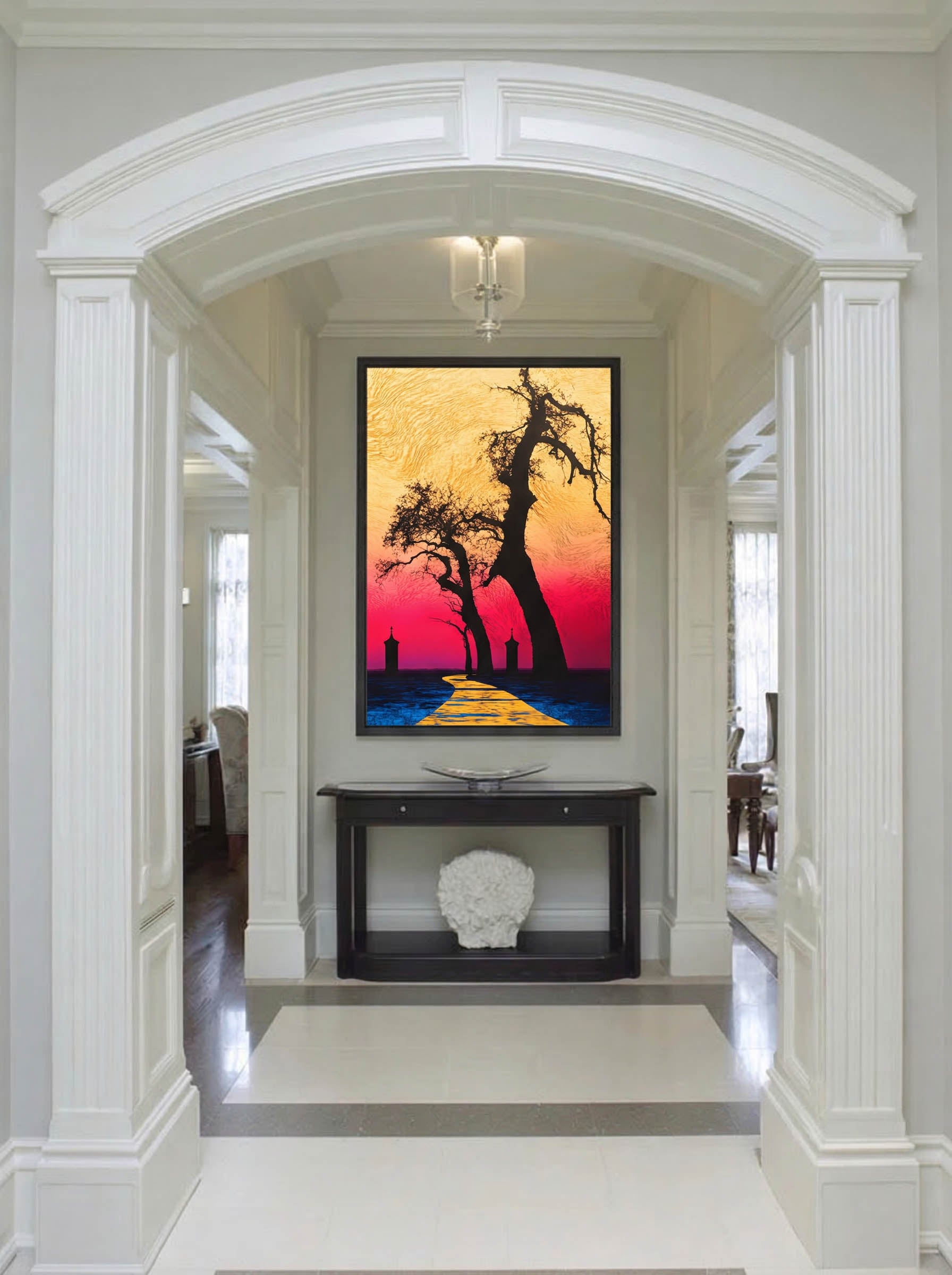 Sunset Passage – Surreal Landscape Journey Wall Art 564