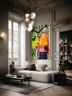 Threshold – Surreal Coastal Lime Silhouette Wall Art 565