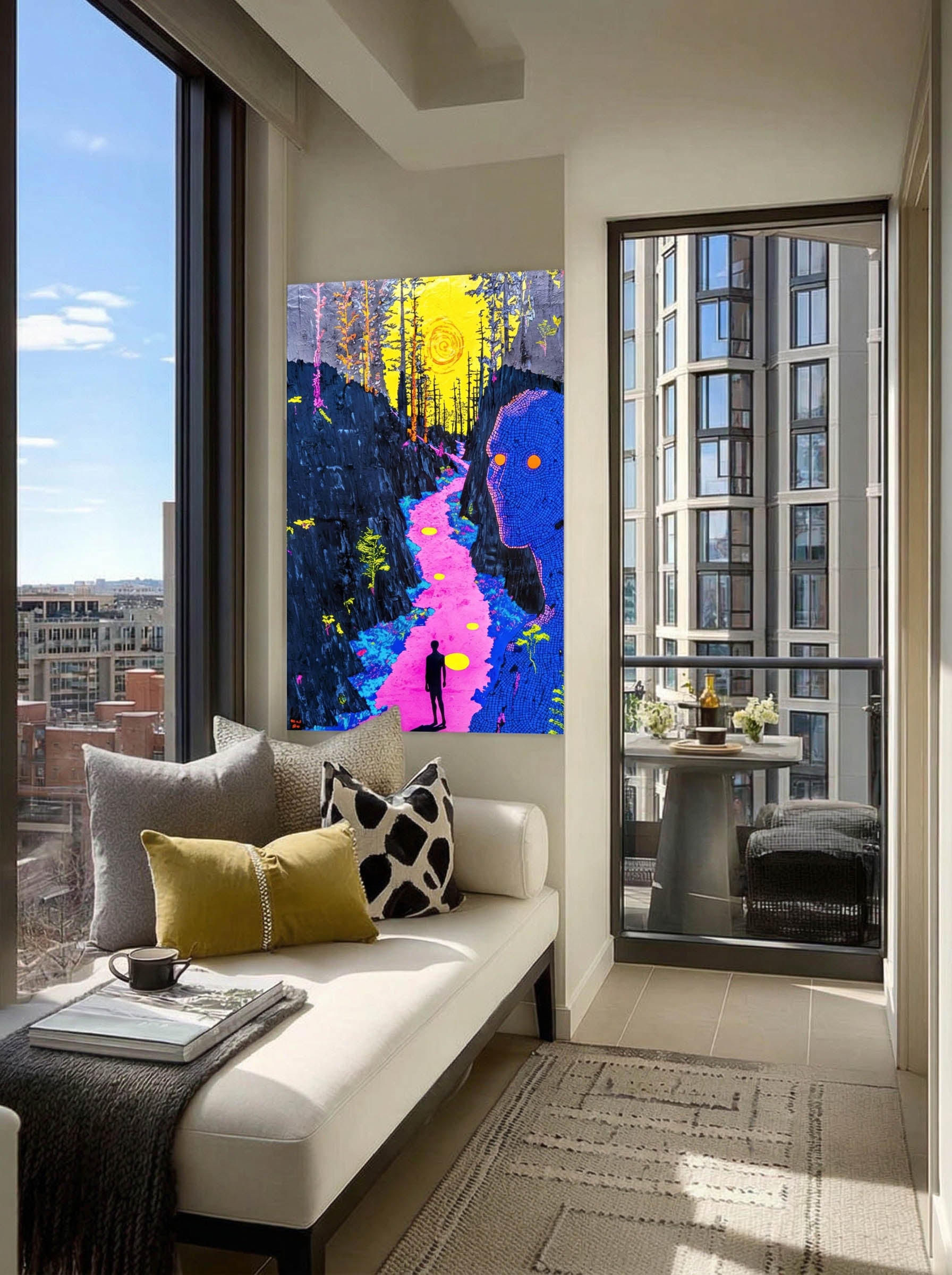 Luminous Canyon – Surreal Psychedelic Landscape Wall Art 566 Secondary image