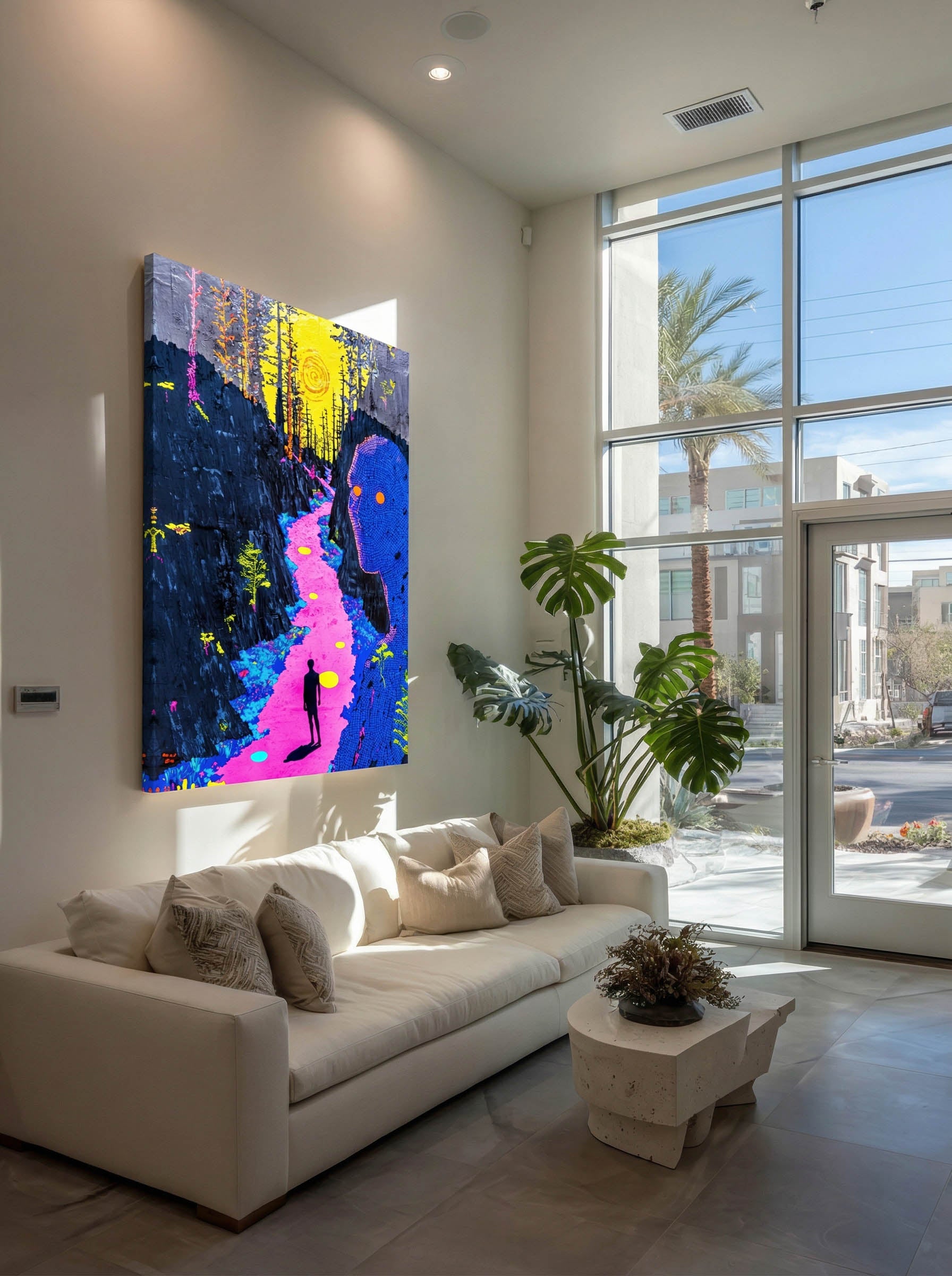 Luminous Canyon – Surreal Psychedelic Landscape Wall Art 566