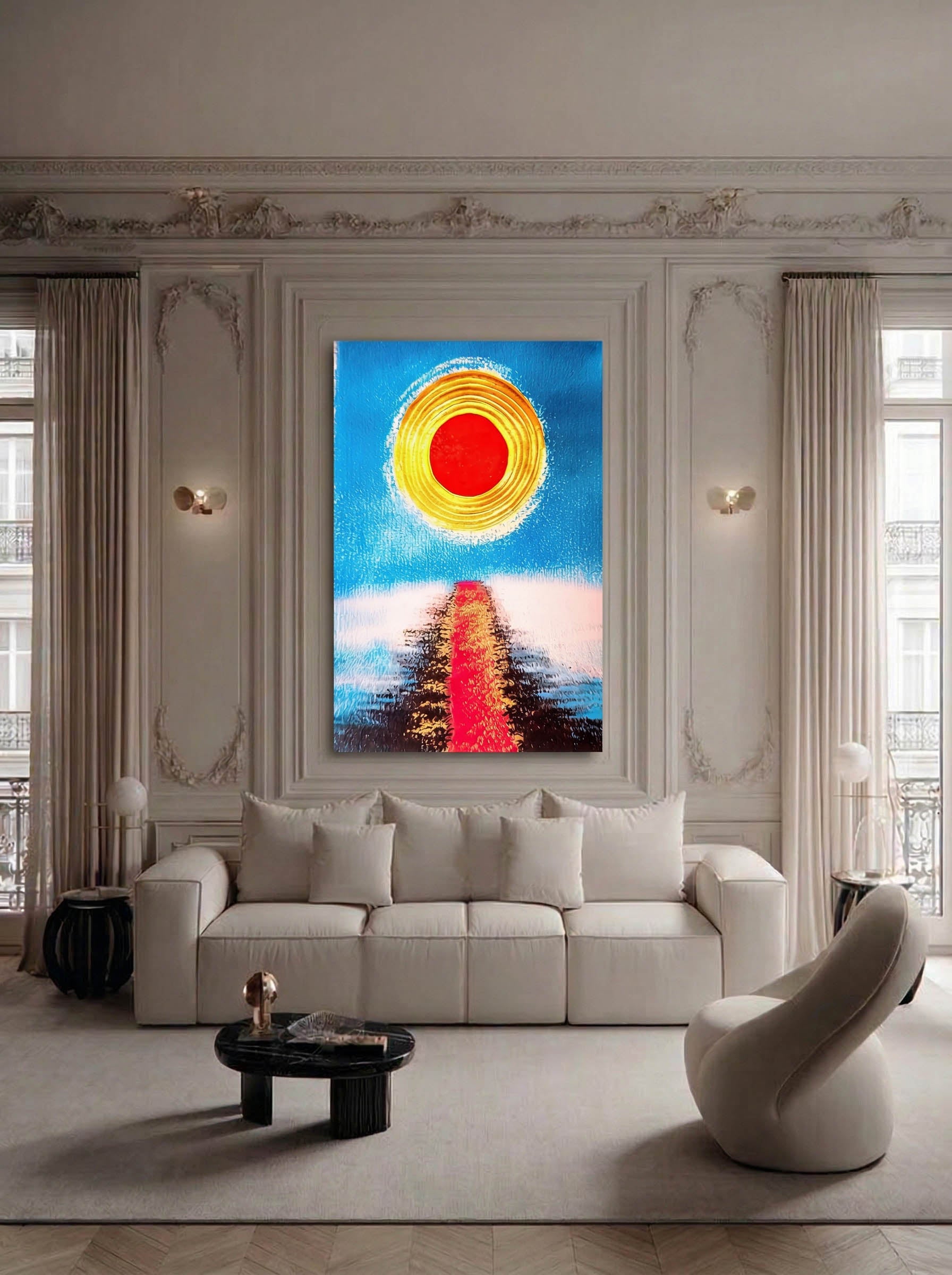 Solar Reflection – Surreal Minimalist Sun Wall Art 567 Secondary image