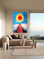 Solar Reflection – Surreal Minimalist Sun Wall Art 567