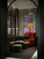 Yellow Shelter – Surreal Pop Art Rain Wall Art 569
