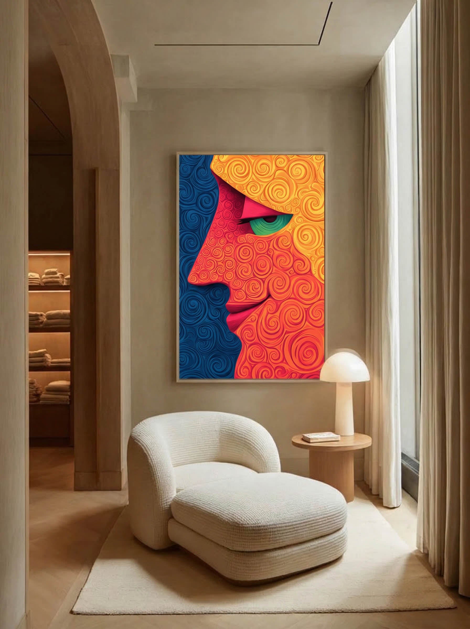 Spiral Gaze – Surreal Hypnotic Swirl Wall Art 571 Secondary image