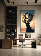 Stone and Gear – Surreal Steampunk Figure Wall Art 575