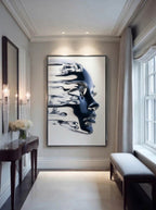 Liquid Peel – Surreal Dissolving Chrome Portrait Wall Art 577