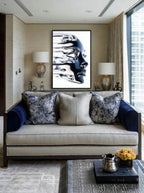 Liquid Peel – Surreal Dissolving Chrome Portrait Wall Art 577