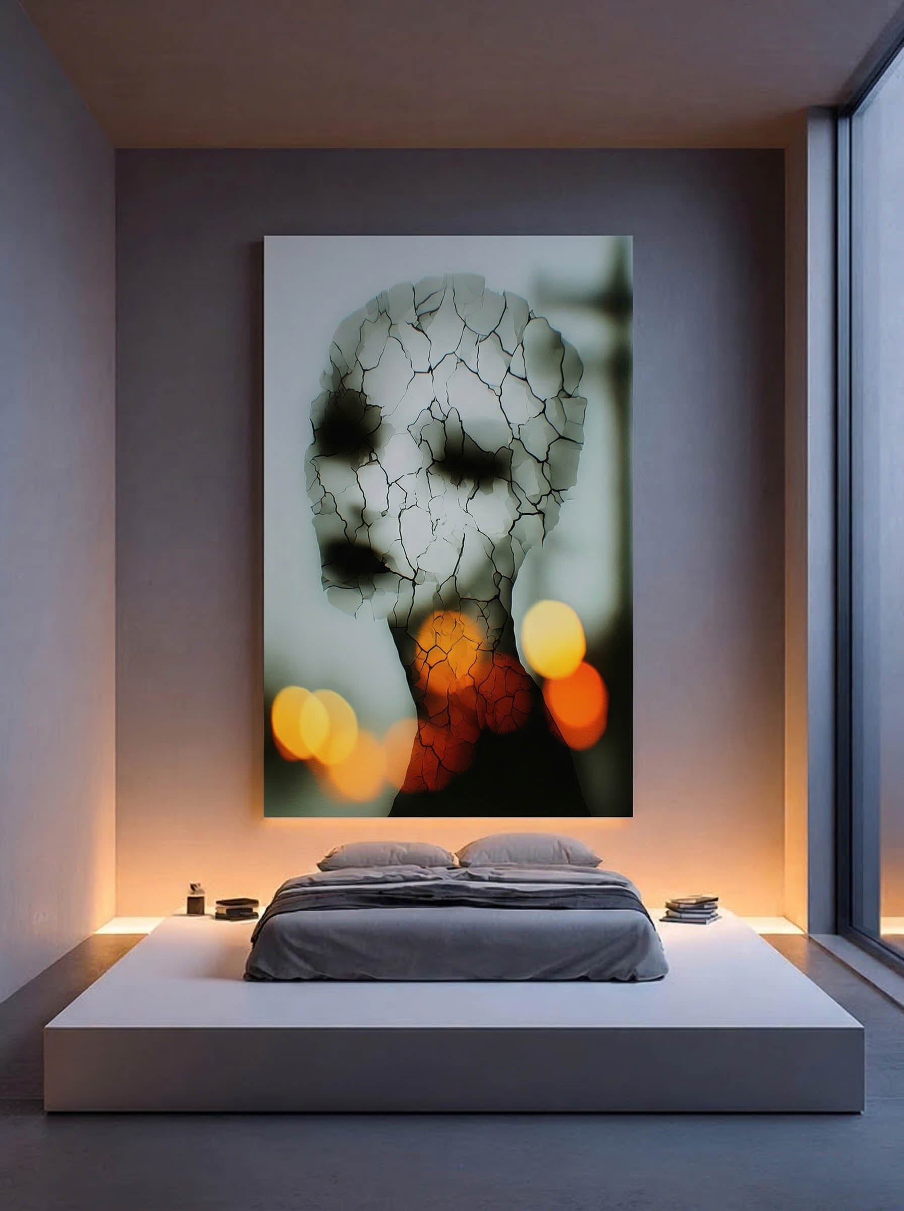 Cracked Light – Surreal Fractured Figure Wall Art 581 Secondary image