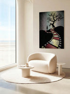 Starlit Passage – Surreal Stipple Landscape Wall Art 591