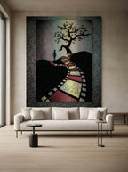 Starlit Passage – Surreal Stipple Landscape Wall Art 591