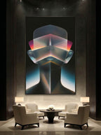 Prismatic Gaze – Surreal Geometric Crystal Wall Art 594