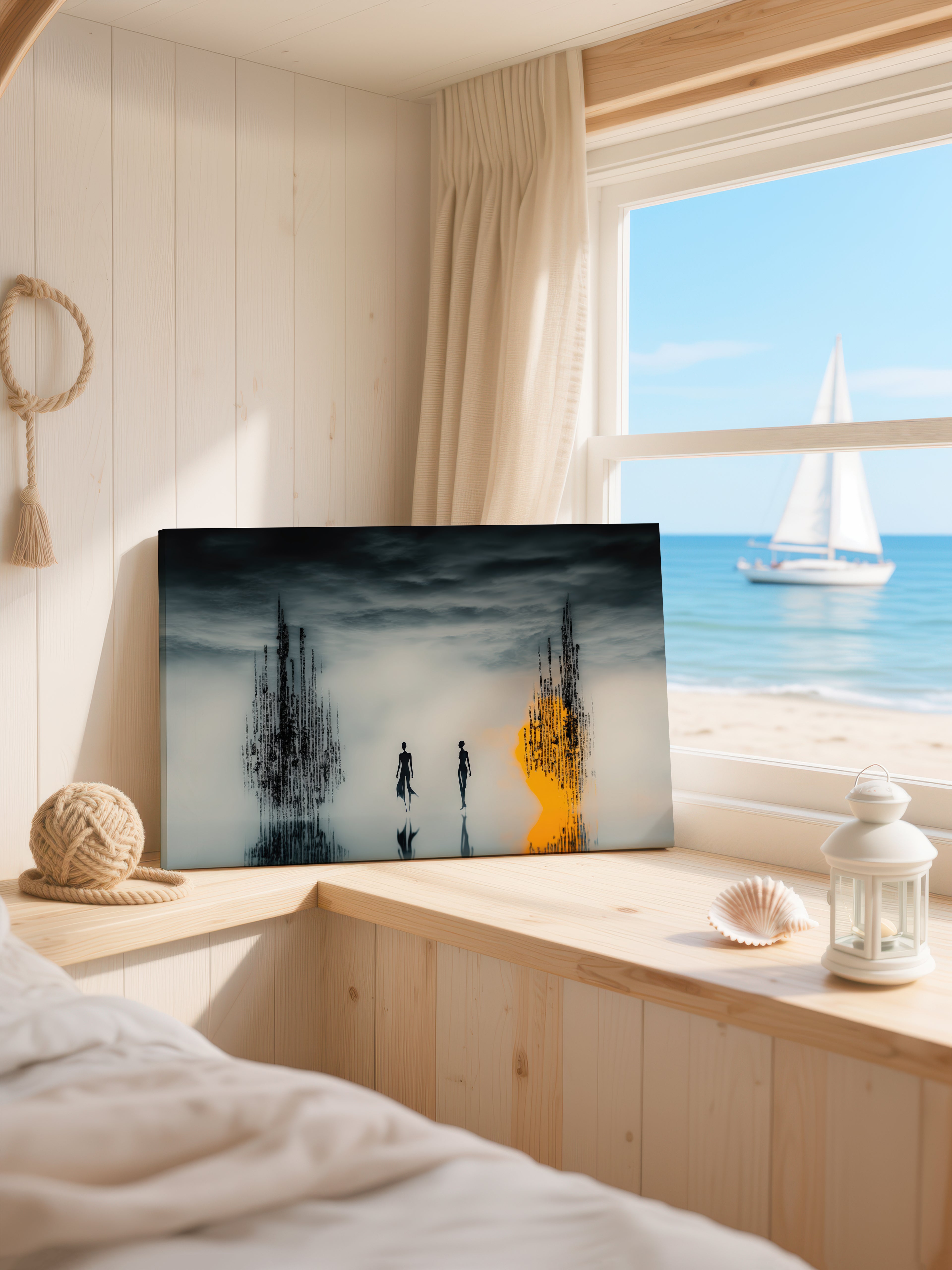 Data Horizon – Surreal Minimalist Digital Wall Art 323