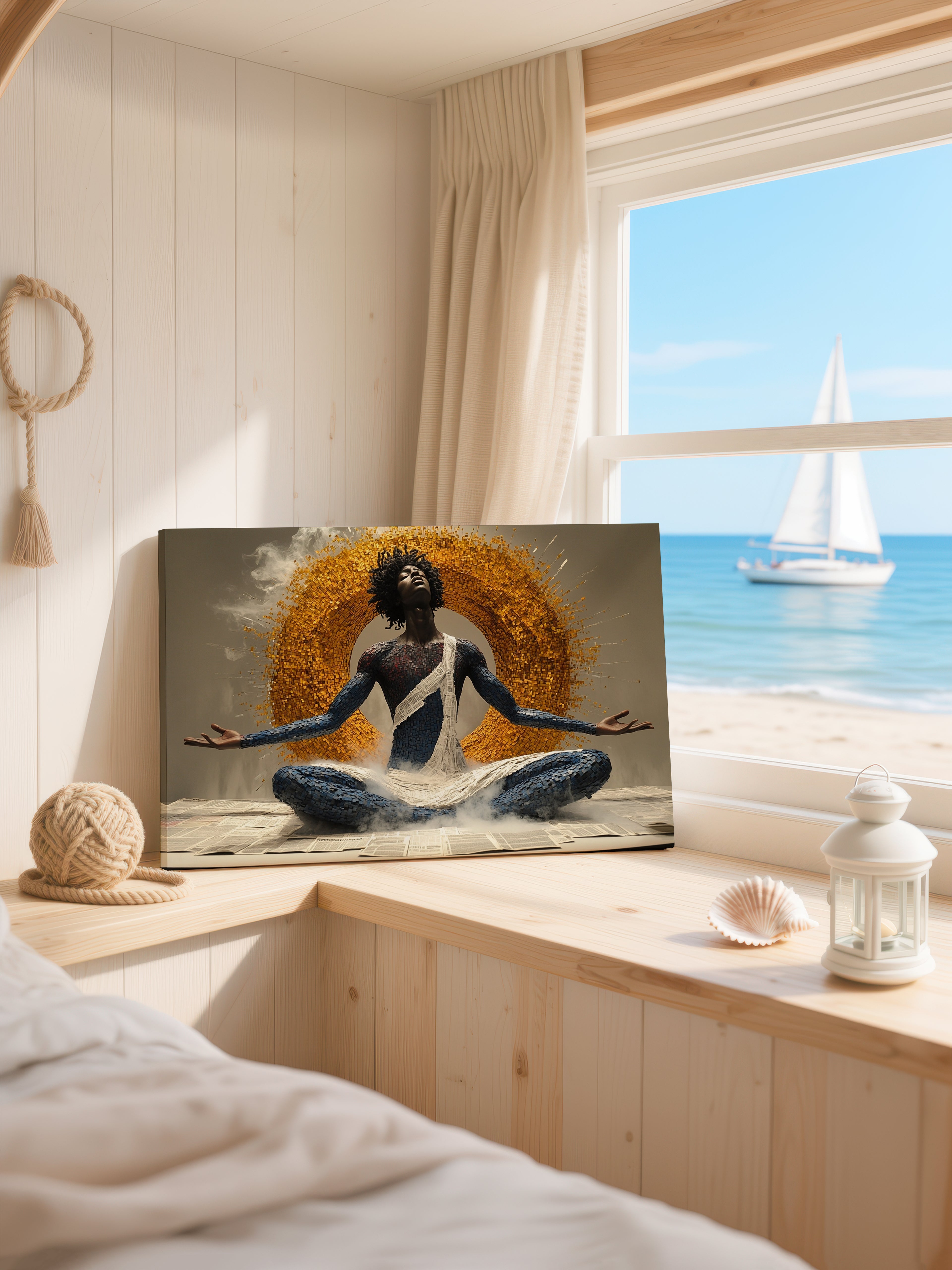 Stylized Meditative Art – Surreal Calm Abstract Wall Art 043