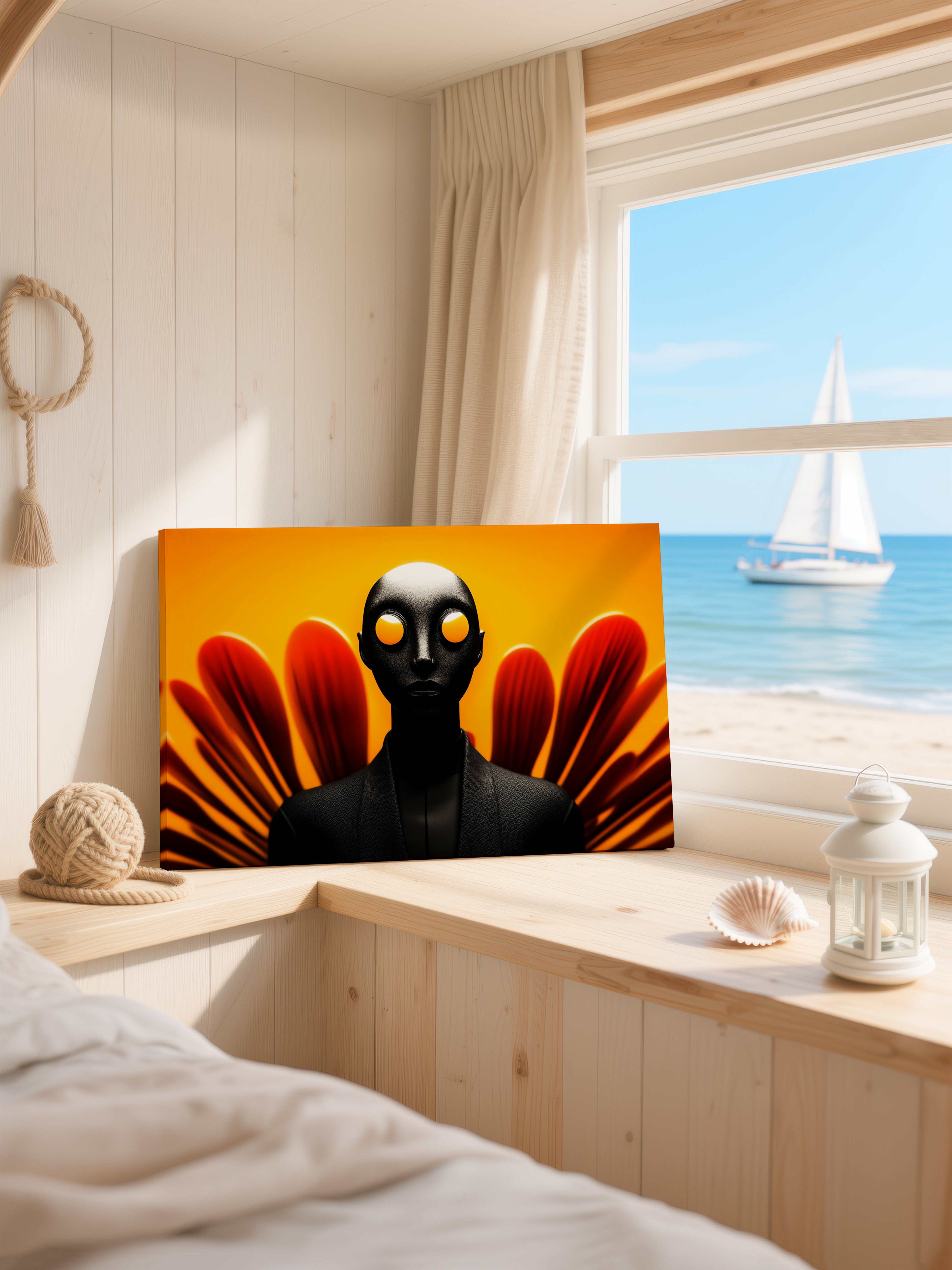 Conceptual Profile – Surreal Abstract Portrait Wall Art 008