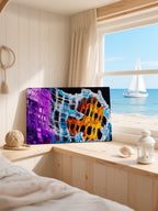 Prism Fracture – Surreal Crystalline Geometric Abstract Wall Art 034