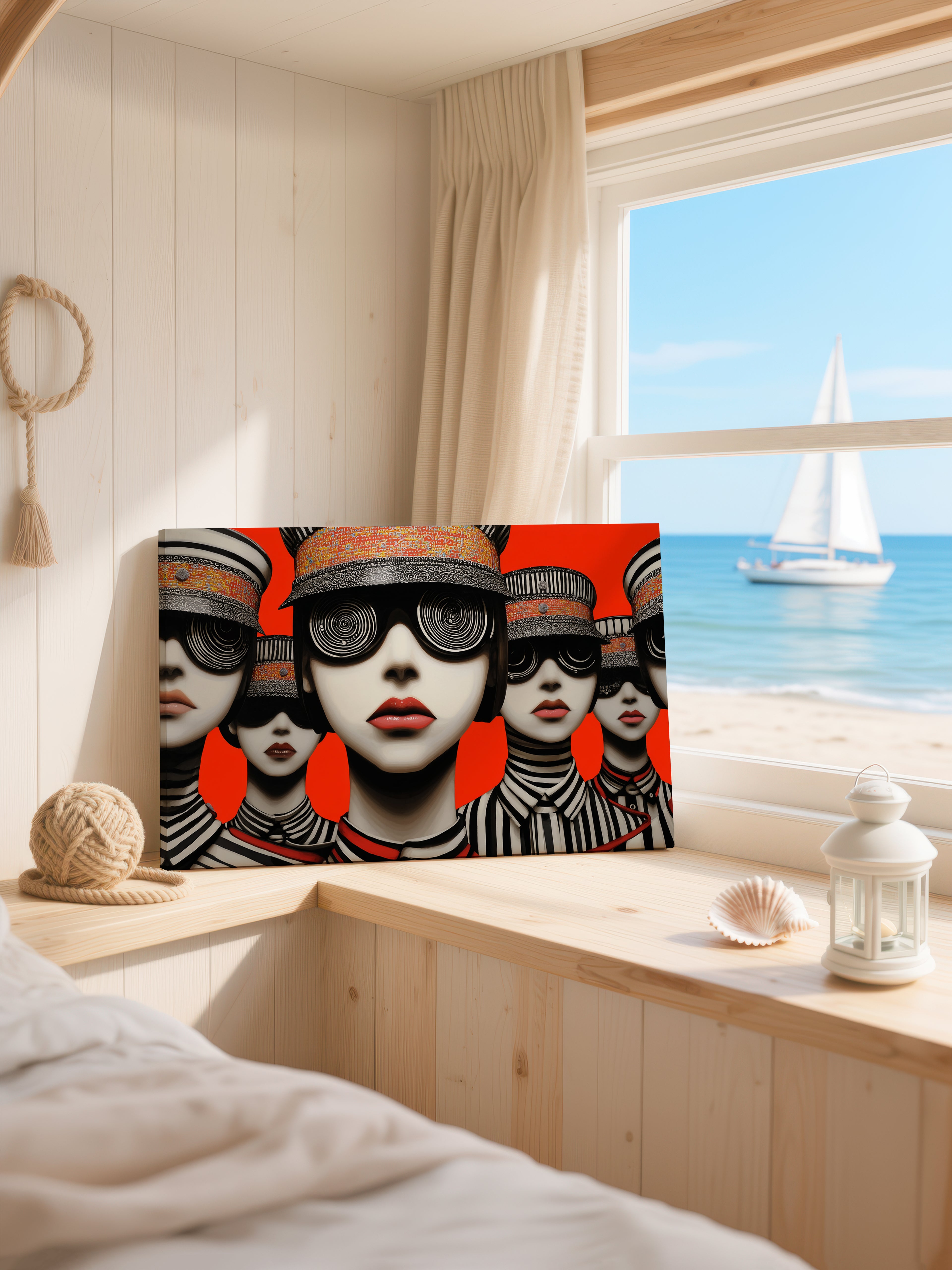Uniform Rhythm – Surreal Psychedelic Pop Assembly Wall Art 138