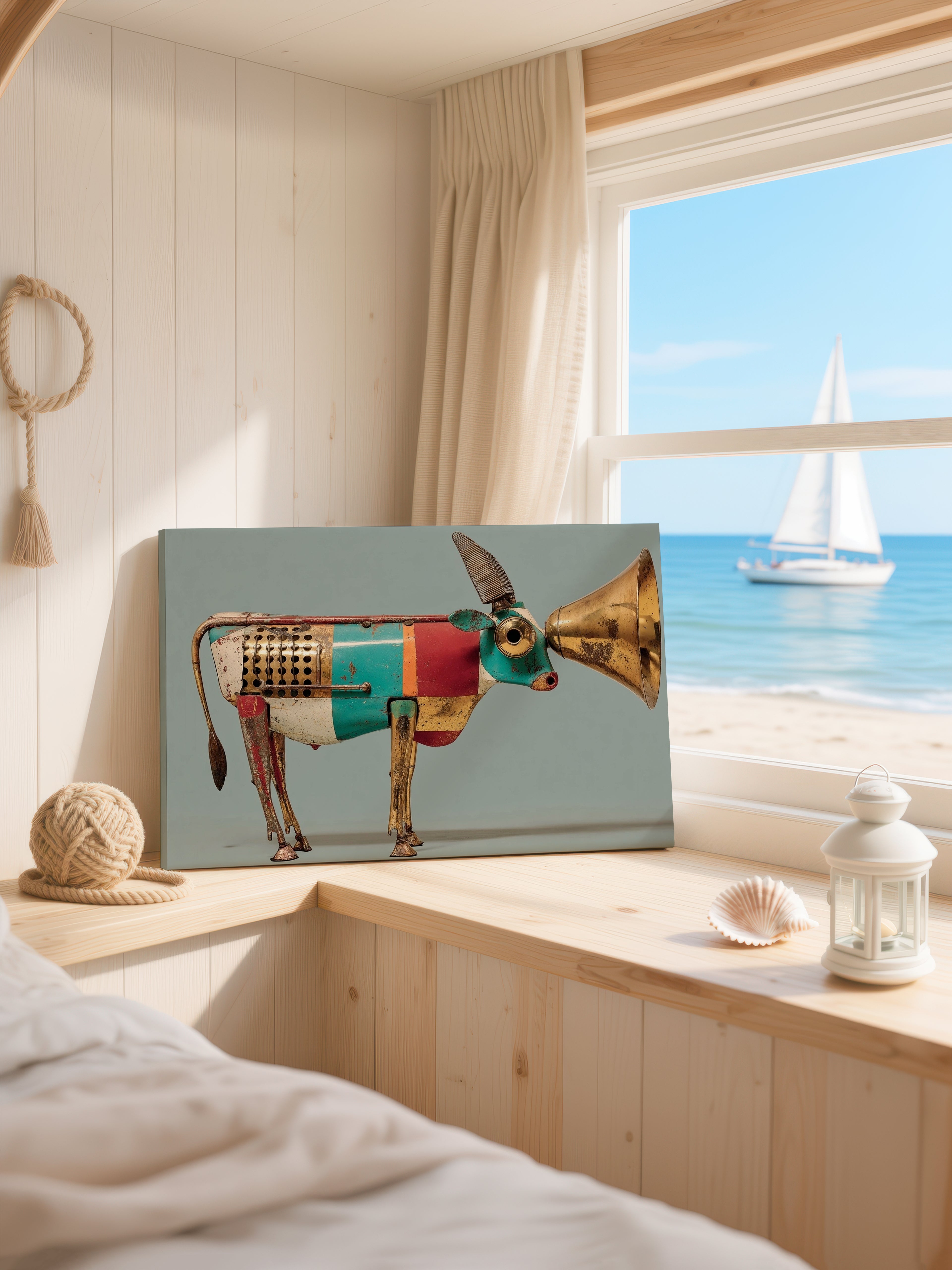 Melodic Bovine – Surreal Whimsical Musical Wall Art 217