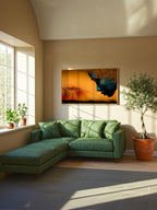 Sunset Silhouette – Surreal Landscape Figure Wall Art 325