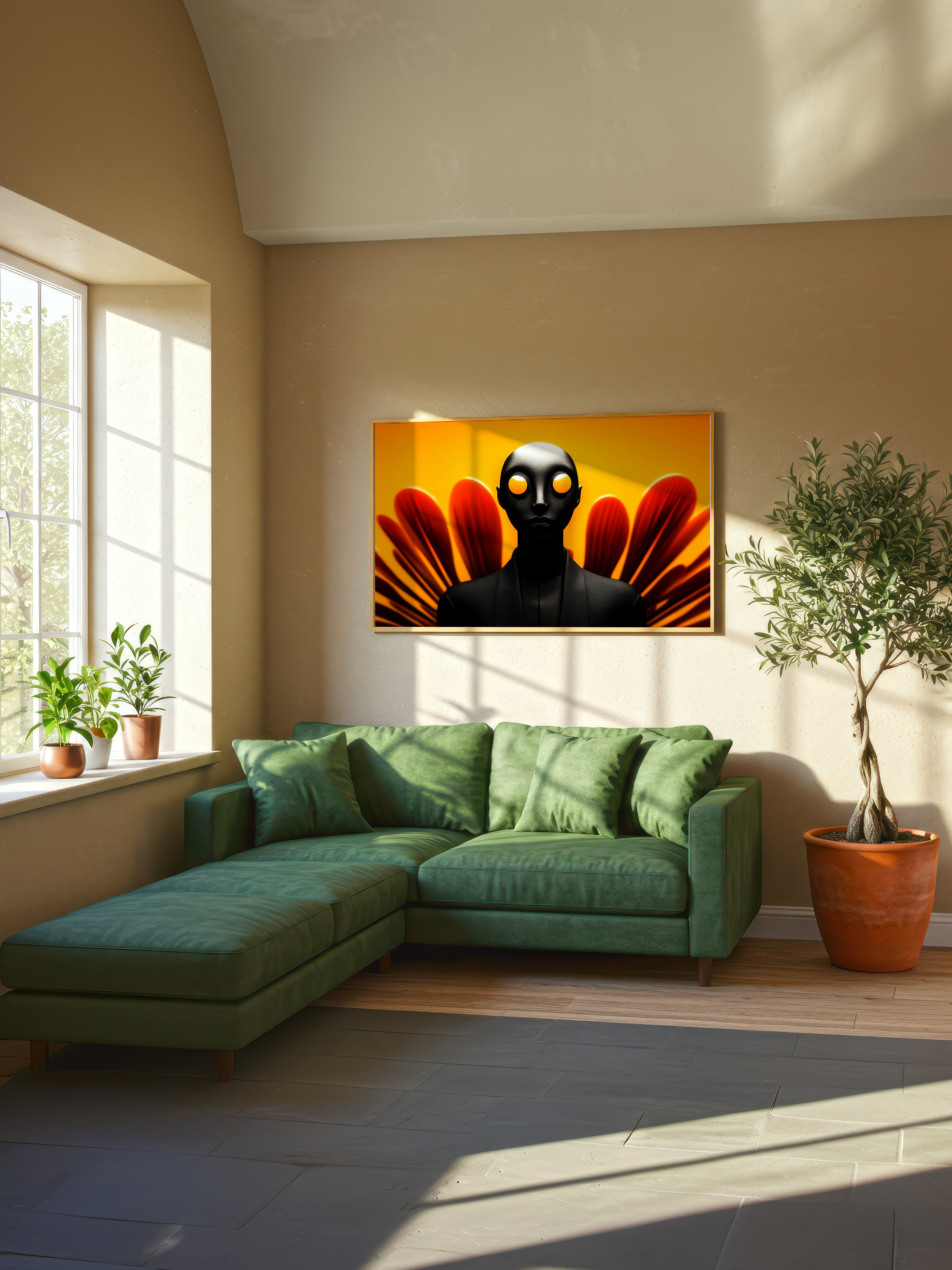 Conceptual Profile – Surreal Abstract Portrait Wall Art 008