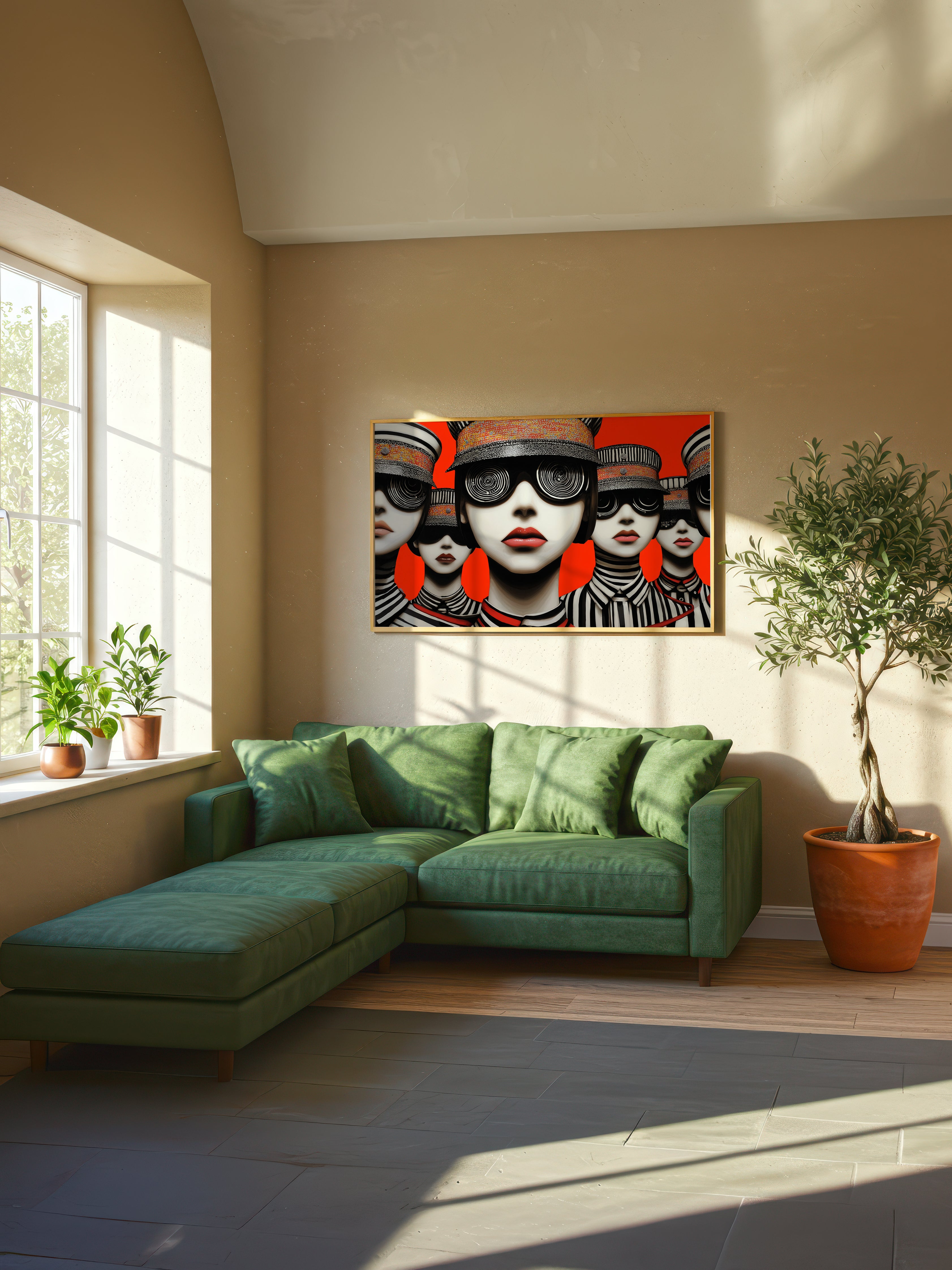 Uniform Rhythm – Surreal Psychedelic Pop Assembly Wall Art 138
